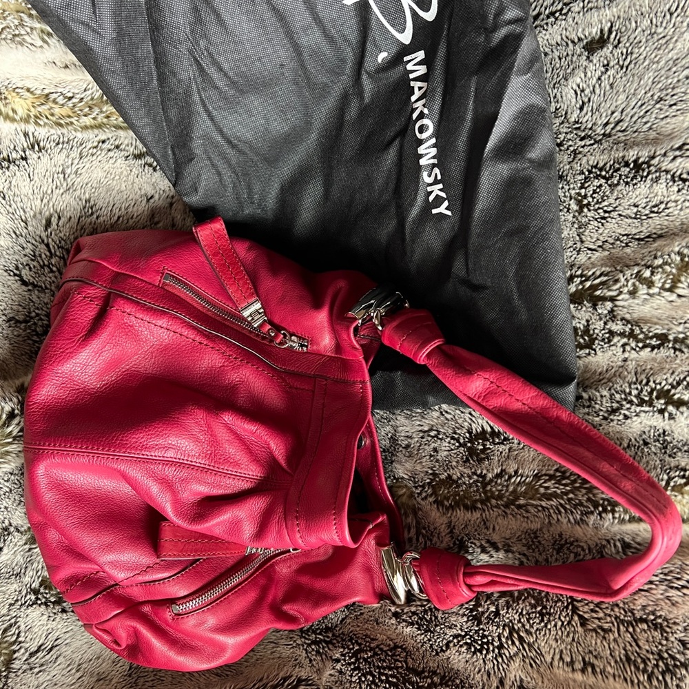 Pink Leather Shoulder Bag - Picture 4 of 5